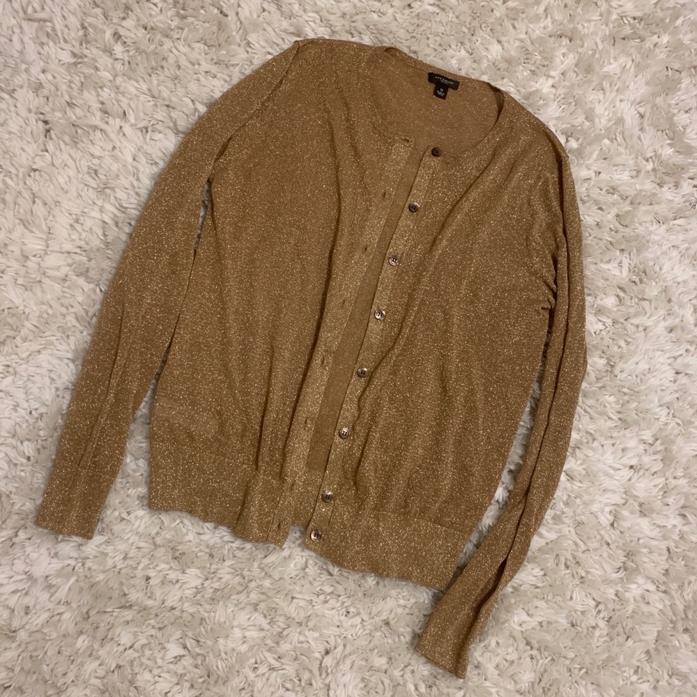 Vintage Shimmer Gold Cardigan